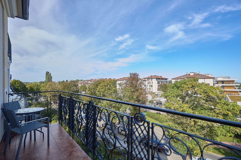 Comfort Apartment, Kitchenette, Mezzanine | Balcony view