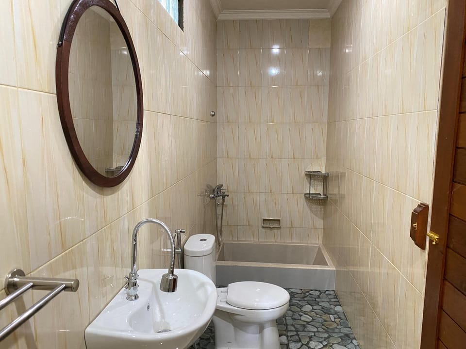 Towels, soap, shampoo, toilet paper