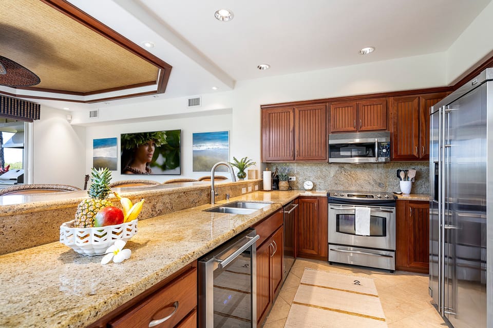 Condo, Multiple Beds, Lanai, Garden View (Palm Villas at Mauna Lani H1) | Private kitchen