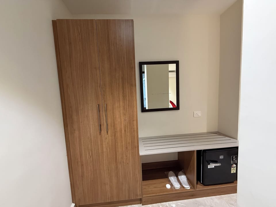 In-room safe, desk, laptop workspace, blackout drapes