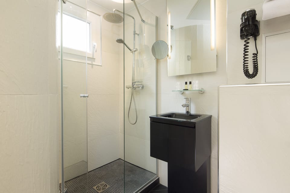 Single Room | Bathroom | Hair dryer, towels