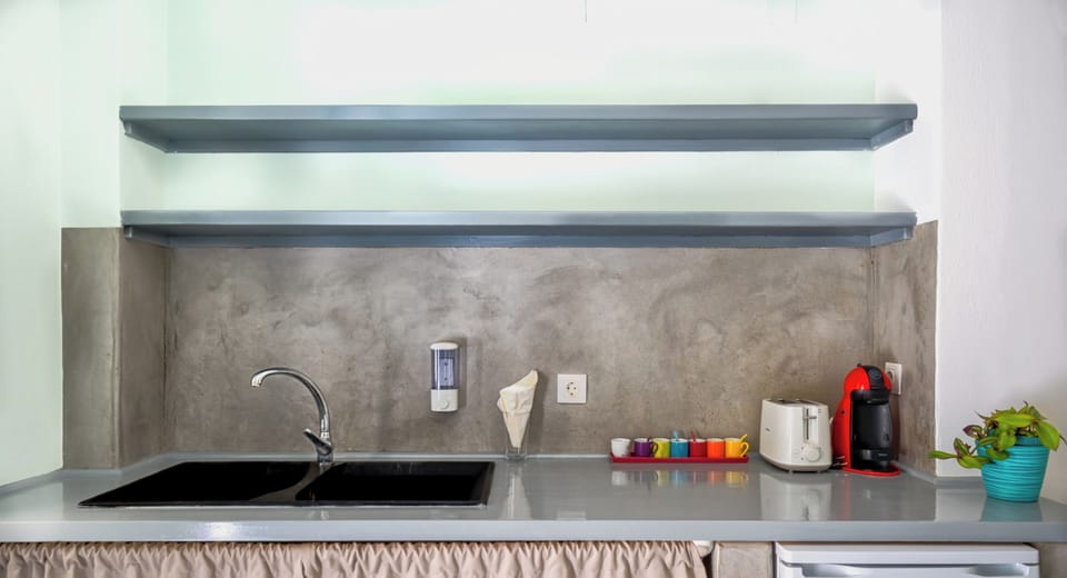 Family Apartment, Partial Sea View | Private kitchenette | Espresso maker, coffee/tea maker, electric kettle