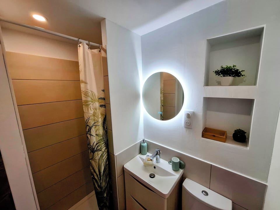 Comfort Double Room, Garden View | Bathroom | Hair dryer, bathrobes, towels, soap