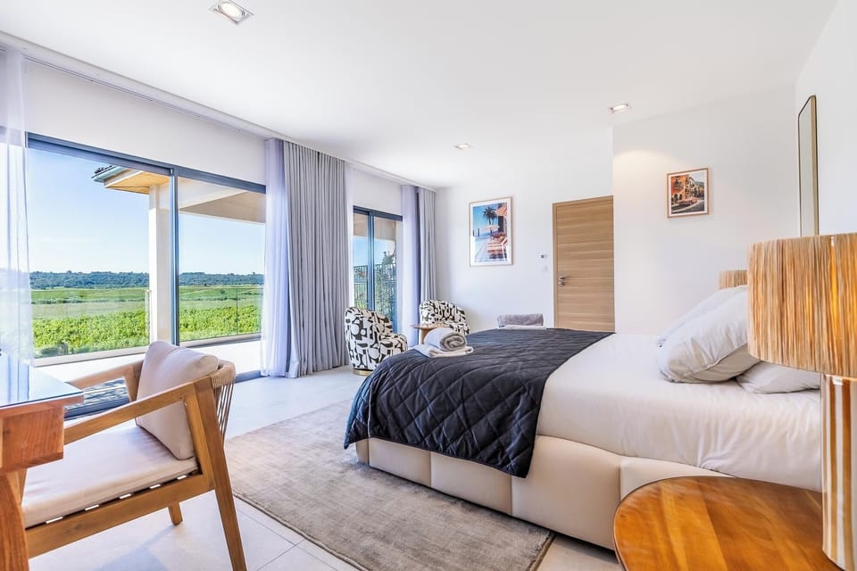 Deluxe Double Room, Pool View | Minibar, desk, free WiFi, bed sheets