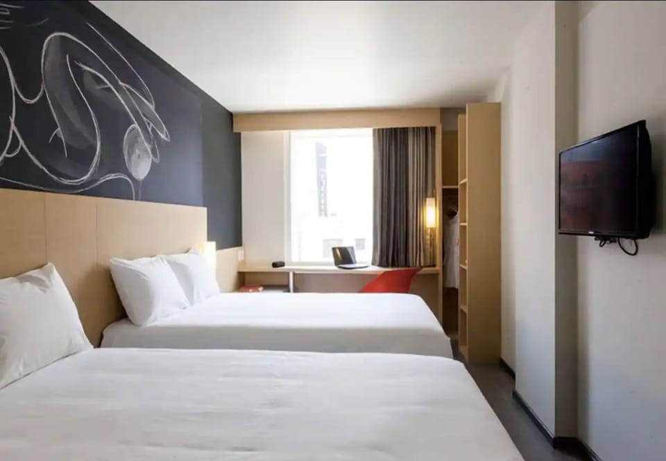 Standard Double Room, 2 Double Beds | Desk, soundproofing, iron/ironing board, free WiFi