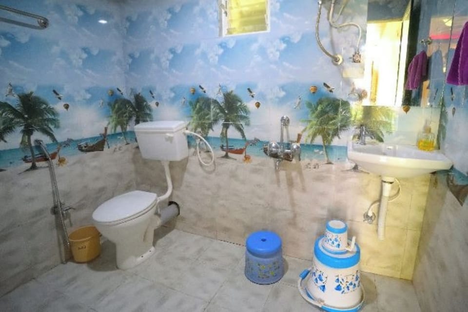 Shower, rainfall showerhead, eco-friendly toiletries, slippers