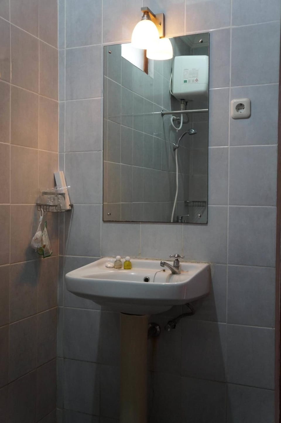 Shower, free toiletries, hair dryer, bathrobes