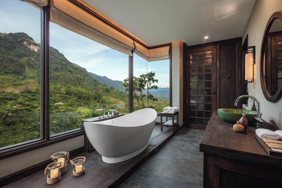Senna Hilltop Pool Villa 2 Bedroom | Bathroom | Separate tub and shower, hair dryer, bathrobes, slippers