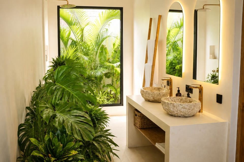 Luxury Suite, 1 King Bed, non heated Tub | Bathroom | Shower, hair dryer, bathrobes, towels