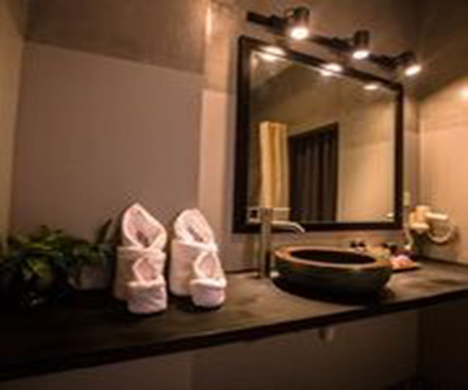 Free toiletries, hair dryer, bathrobes, slippers