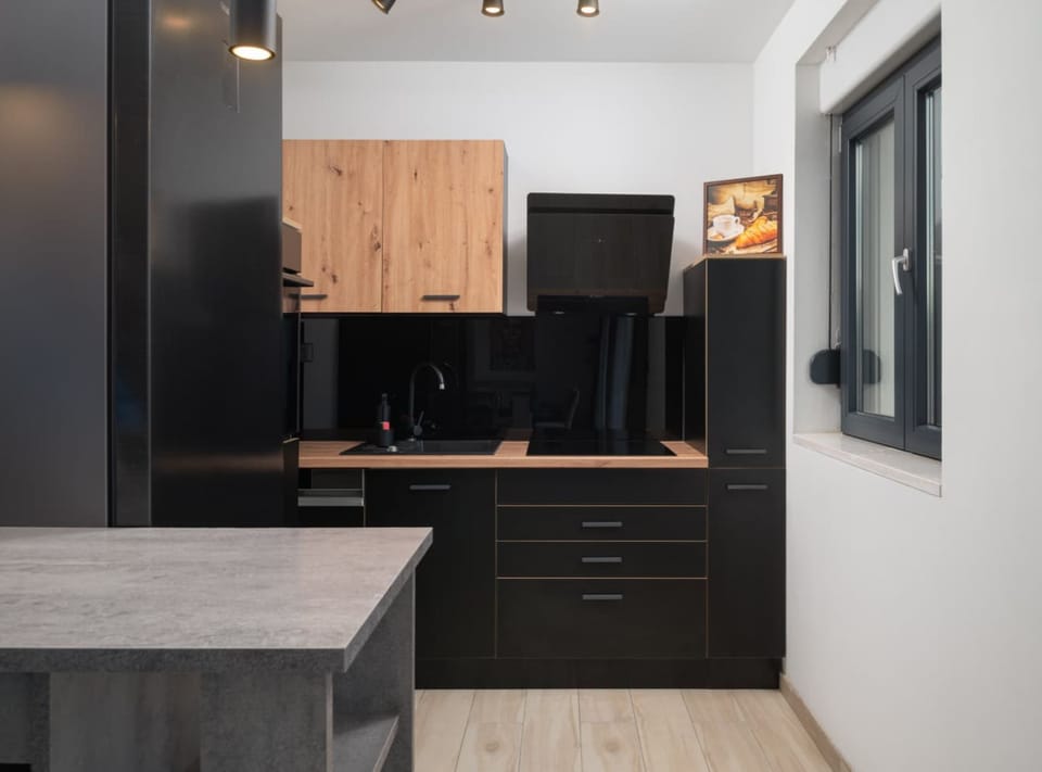 Apartment (Apartment Infinity with Hot Tub) | Private kitchen | Fridge