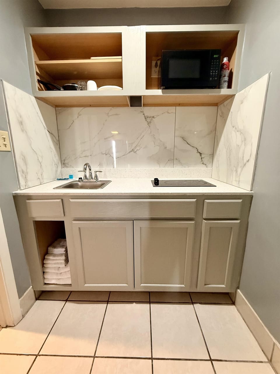 Suite, Accessible, Non Smoking (Adjoining Two Bathrooms) | Private kitchenette | Full-size fridge, microwave, coffee/tea maker