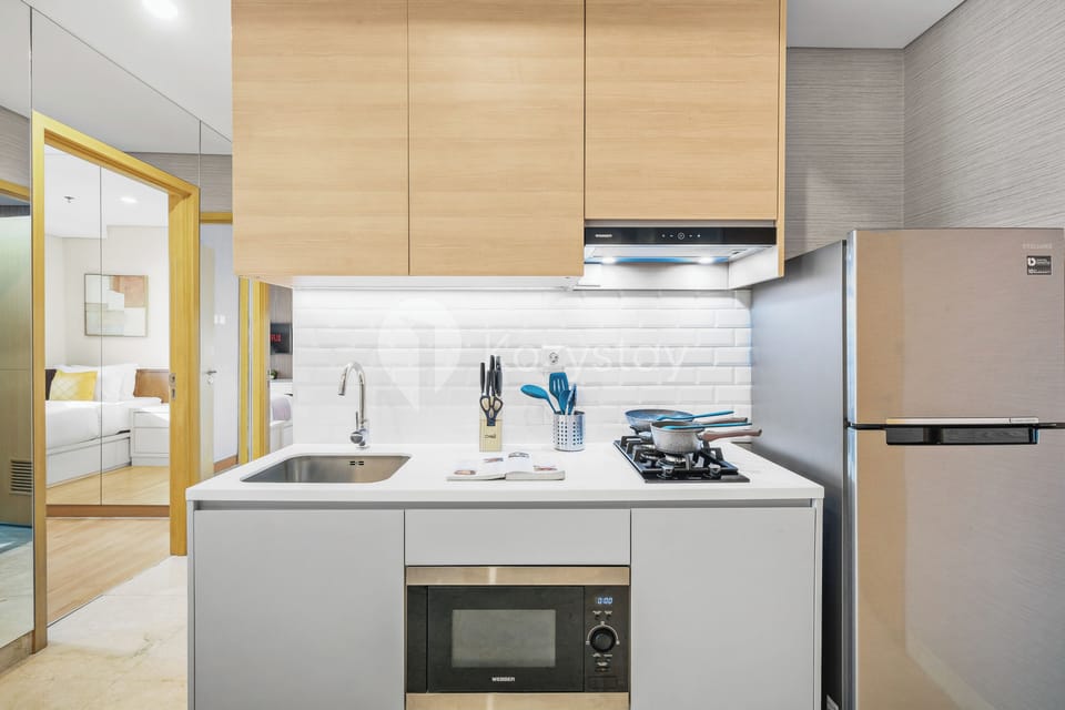 Apartment, 2 Bedrooms, City View | Private kitchen | Full-size fridge, microwave, stovetop, rice cooker