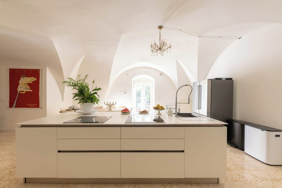 Villa | Private kitchen | Full-size fridge, stovetop, dishwasher, electric kettle