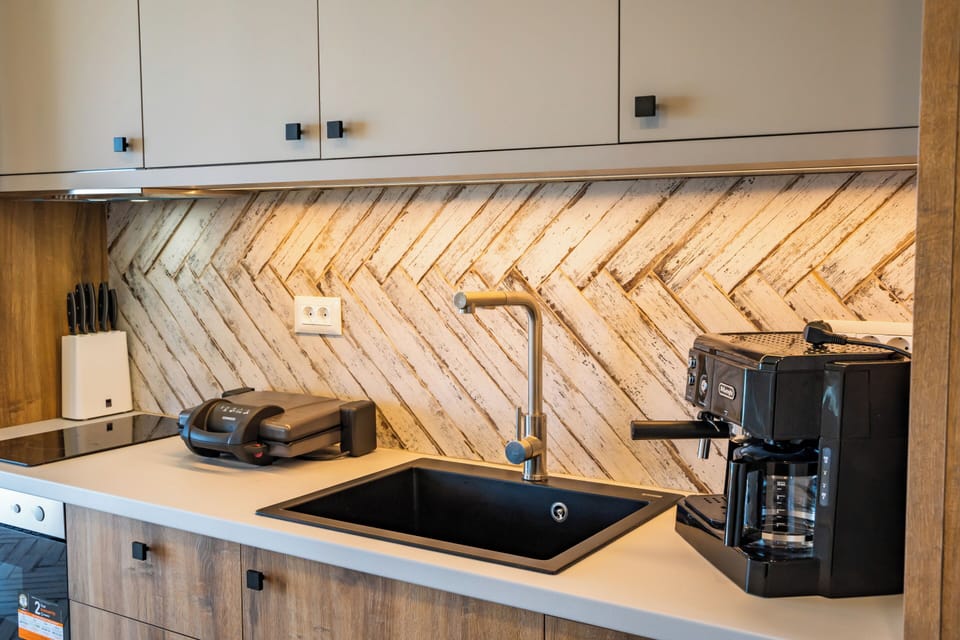 Villa, Sea View | Private kitchen | Full-size fridge, microwave, stovetop, espresso maker