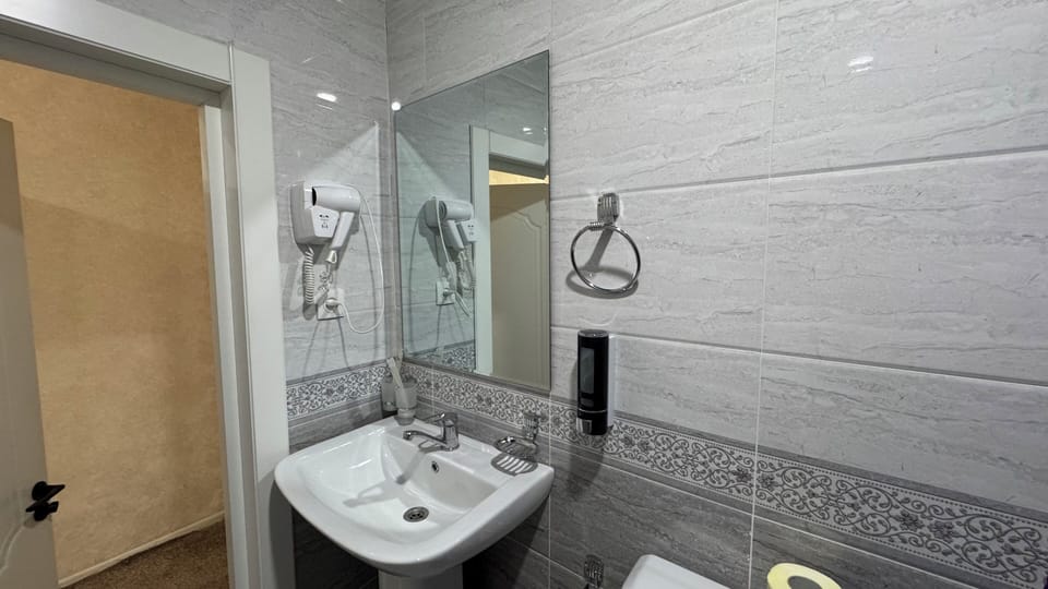 Standard Twin Room, City View | Bathroom | Shower, free toiletries, hair dryer, slippers