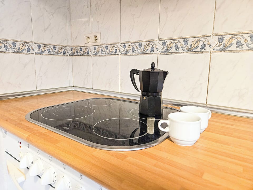 Basic Apartment | Private kitchen | Fridge, microwave, oven, stovetop