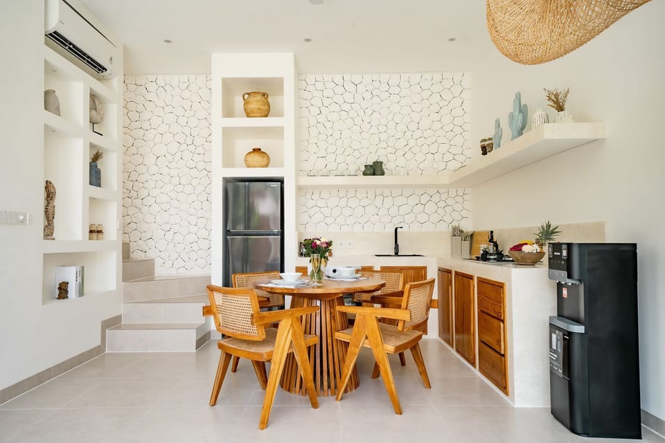 Luxury Villa, 1 King Bed, Patio, Pool View | Private kitchen | Fridge, oven, stovetop, coffee/tea maker