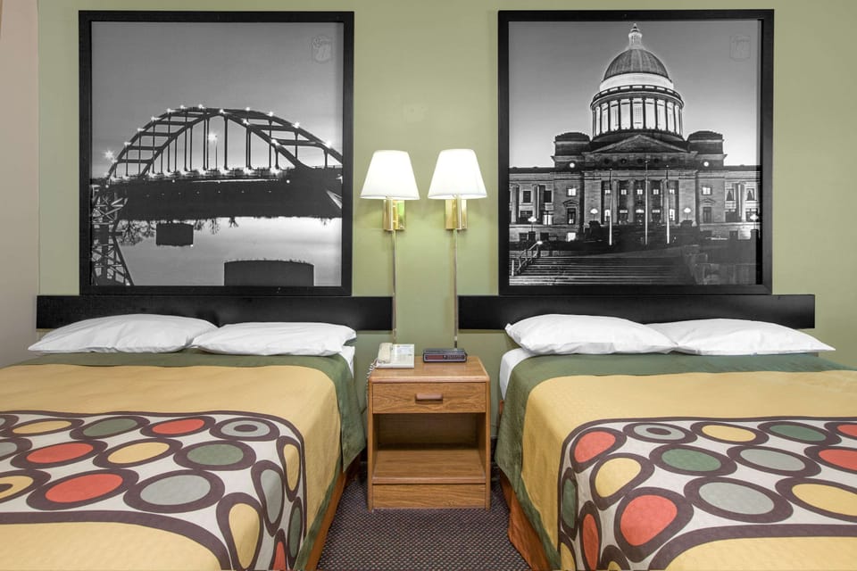 Double Room, 2 Double Beds | Desk, laptop workspace, soundproofing, iron/ironing board