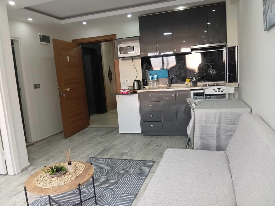 Deluxe Family Suite | Private kitchen | Microwave, stovetop, electric kettle, highchair