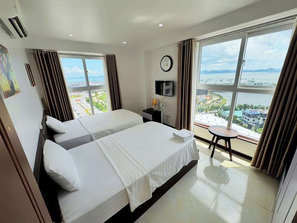 Premium bedding, minibar, desk, laptop workspace