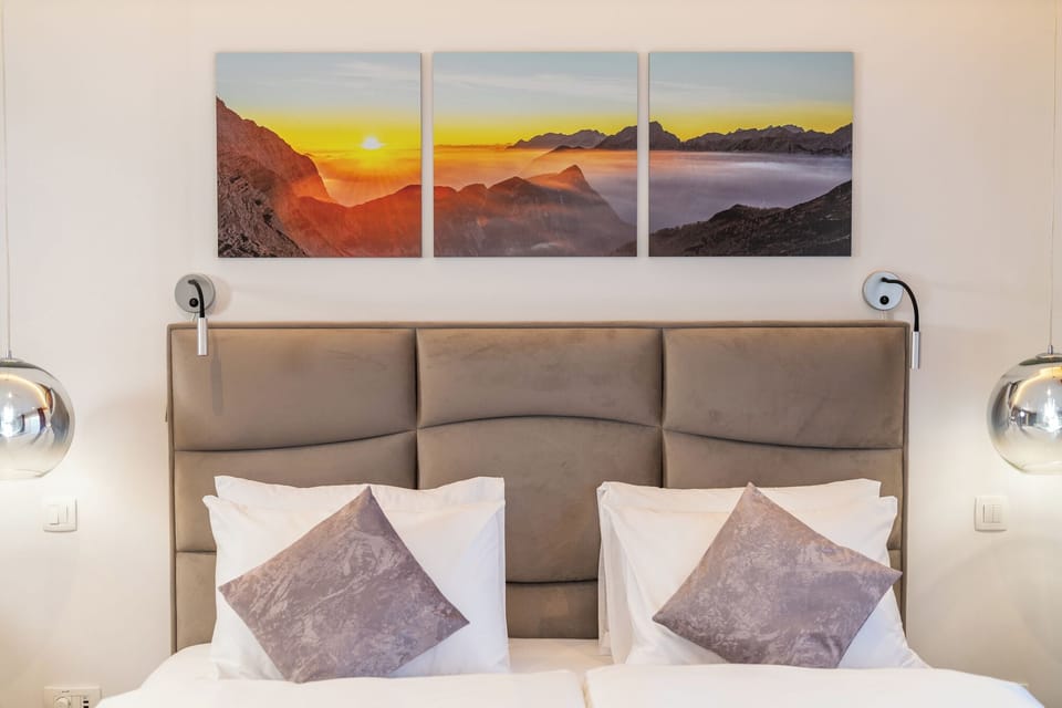 Deluxe Double Room, Balcony, Mountain View | In-room safe, blackout drapes, soundproofing, iron/ironing board