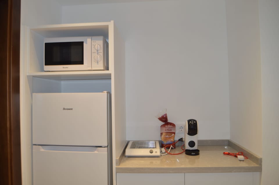 Superior Studio | Private kitchen | Full-size fridge, microwave, stovetop, espresso maker