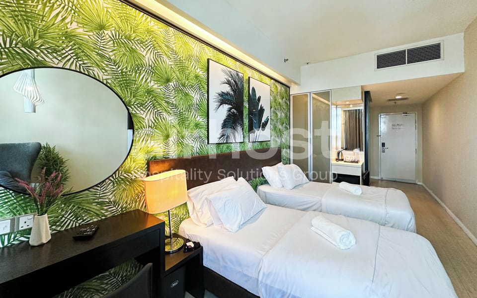 Double or Twin Room, City View | Soundproofing, iron/ironing board, free WiFi, bed sheets