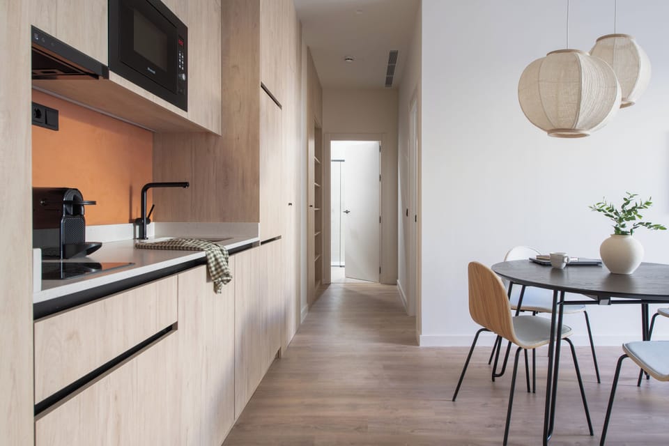Apartment, 1 Bedroom | Private kitchen | Fridge, microwave, stovetop, coffee/tea maker