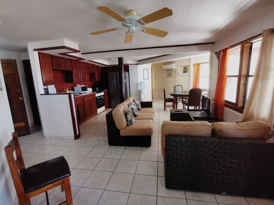 Bungalow, 3 Bedrooms, Beach Front | Living area | 40-inch Smart TV with cable channels