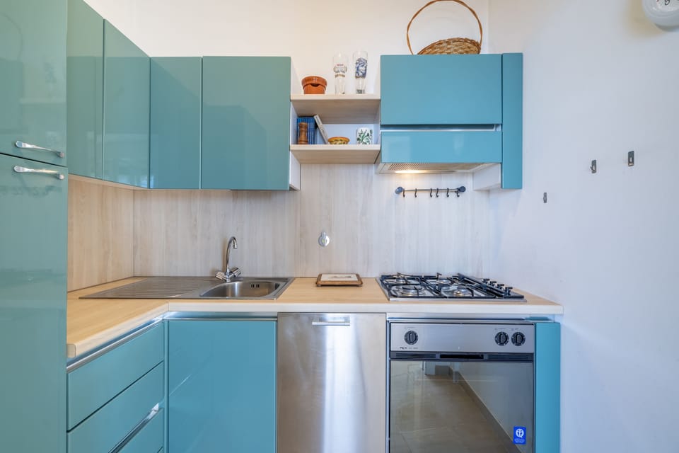 Apartment, 2 Bedrooms, Balcony, Sea View | Private kitchen | Fridge, oven, stovetop, dishwasher