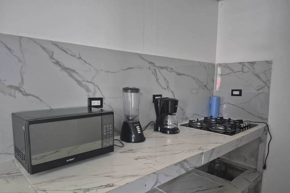 Family House, Garden View | Private kitchen | Microwave, rice cooker, cookware/dishes/utensils, cleaning supplies