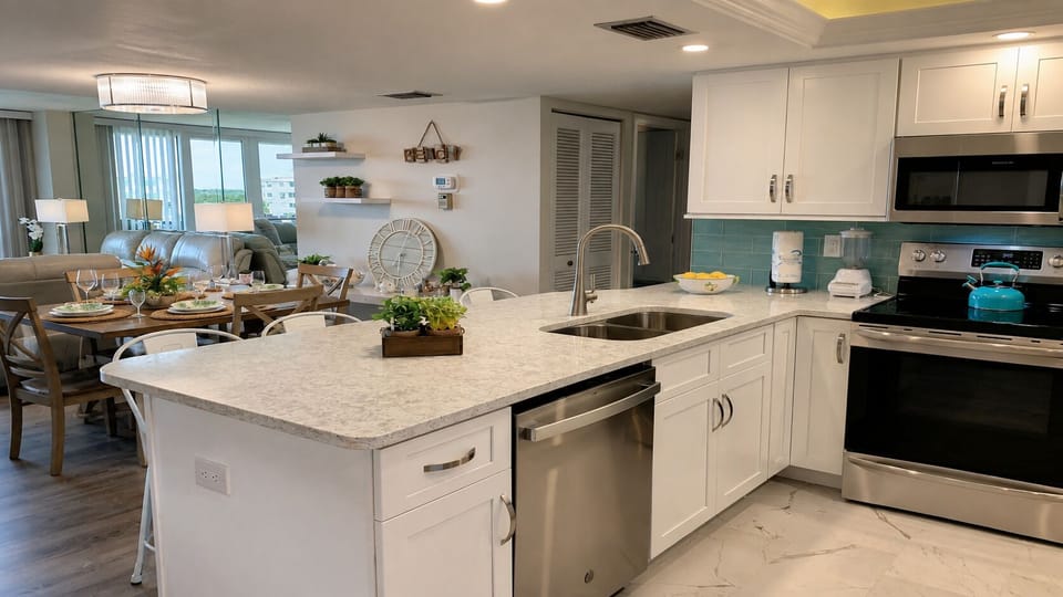 Condo, 2 Bedrooms | Private kitchen | Coffee/tea maker, fridge, oven, toaster