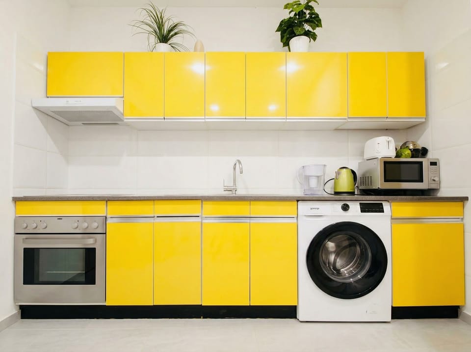 Basic Apartment | Private kitchen | Fridge, microwave, oven, stovetop