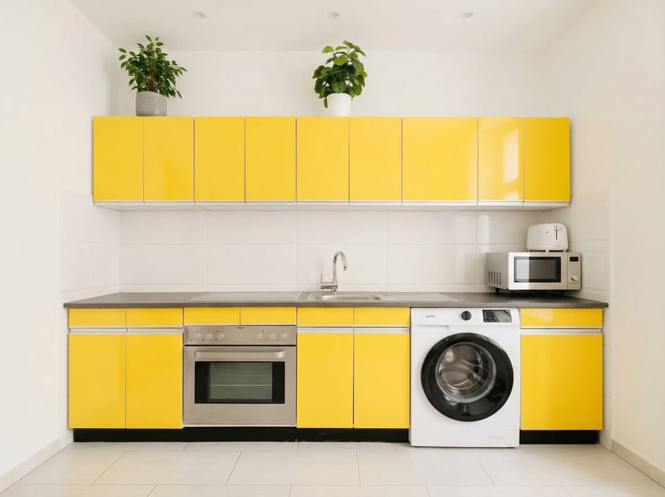 Basic Apartment | Private kitchen | Fridge, microwave, oven, stovetop