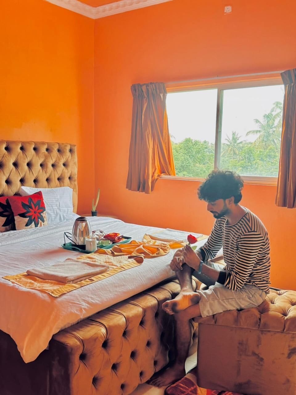 Deluxe Double Room, Balcony, Garden View | Desk, laptop workspace, iron/ironing board, free WiFi