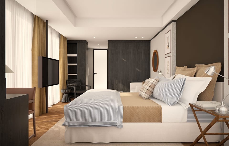 Deluxe Studio Suite | Frette Italian sheets, premium bedding, Select Comfort beds, minibar