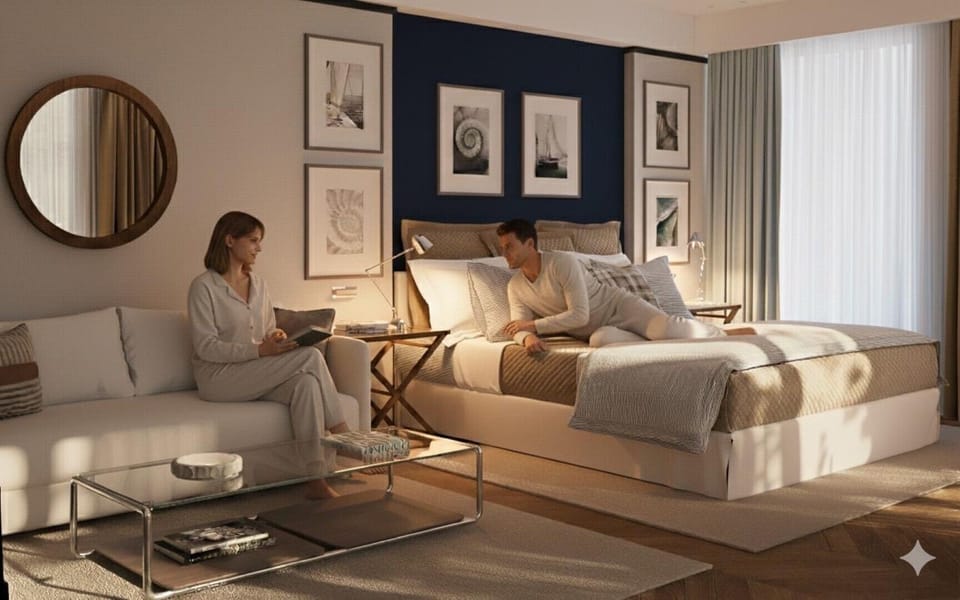 Deluxe Studio Suite | Frette Italian sheets, premium bedding, Select Comfort beds, minibar
