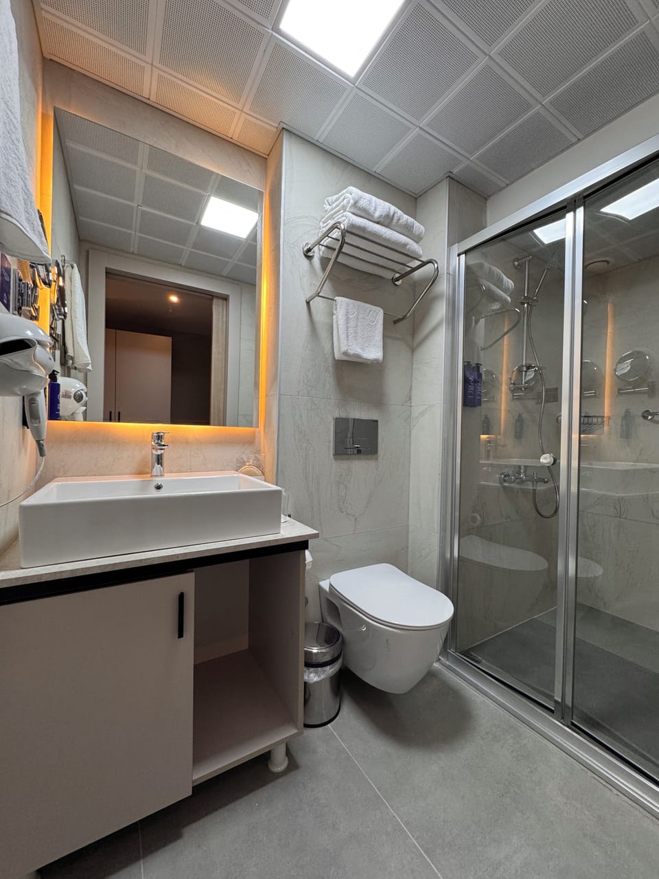 Down comforters, Select Comfort beds, minibar, in-room safe