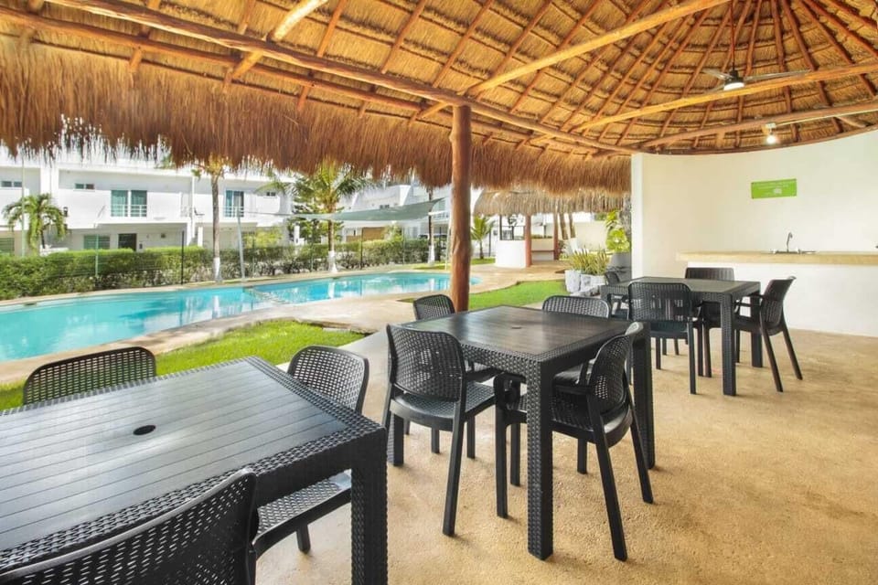 Outdoor banquet area