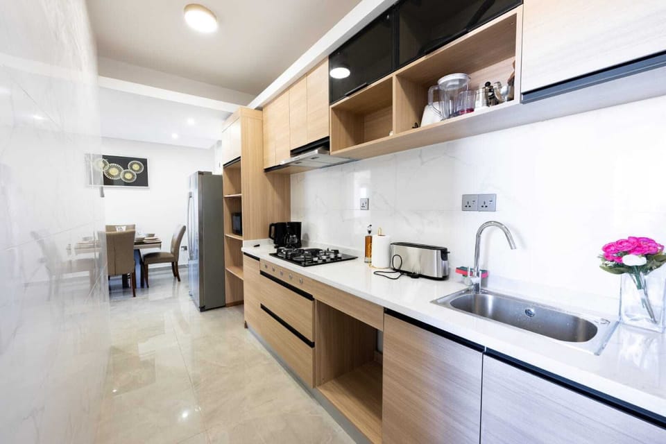 Classic Apartment, Balcony, City View | Private kitchen | Full-size fridge, microwave, oven, stovetop