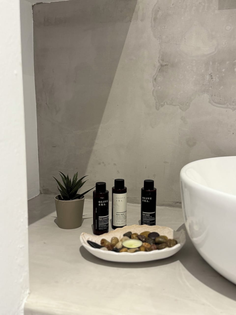 Towels, soap, shampoo, toilet paper