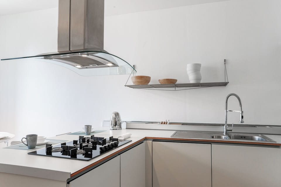 Apartment | Private kitchen | Full-size fridge, microwave, oven, stovetop