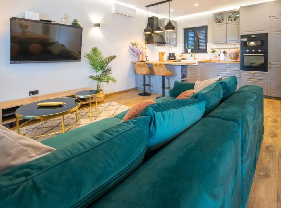 House (Lux Vintage House Bella Vita Biograd ) | Living room | 32-inch flat-screen TV with cable channels