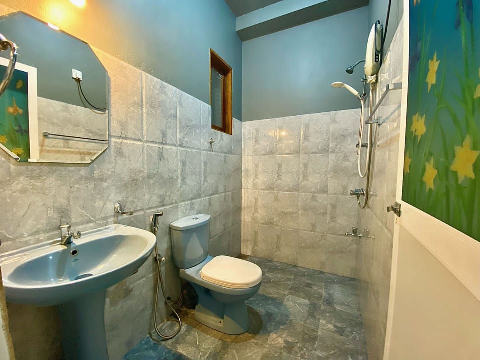 Deluxe Double Room, 1 King Bed, Non Smoking | Bathroom | Shower, hair dryer, towels