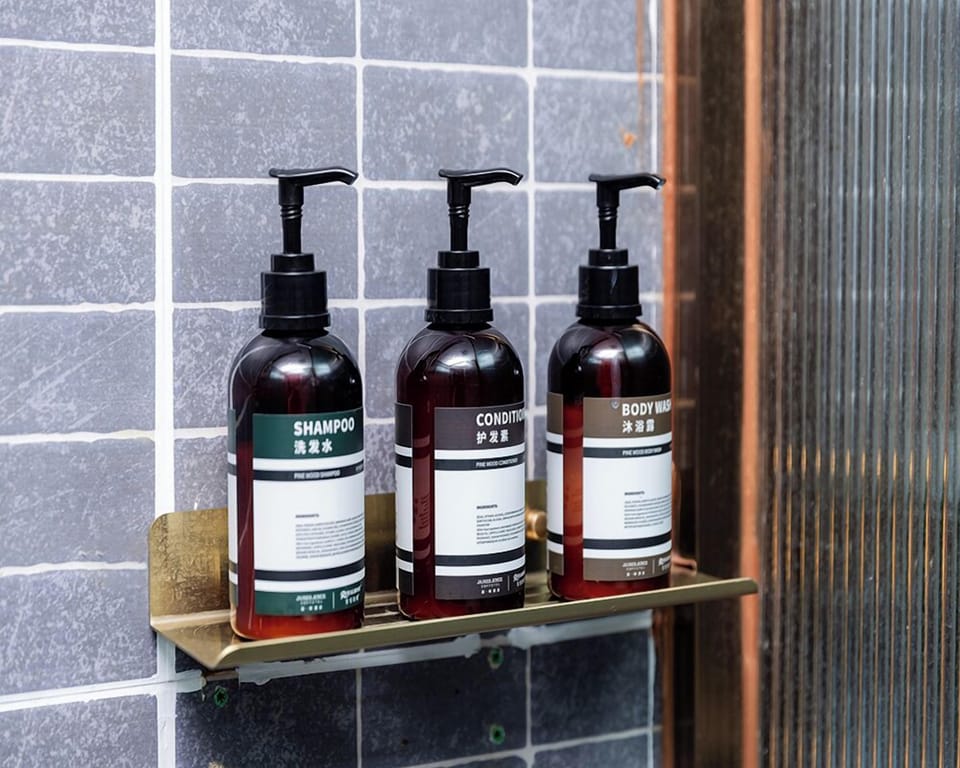Shower, free toiletries, hair dryer, slippers