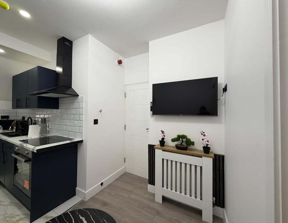 Fridge, microwave, oven, electric kettle