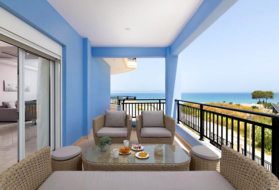Deluxe Villa, 3 Bedrooms, Balcony, Beach View | Balcony view
