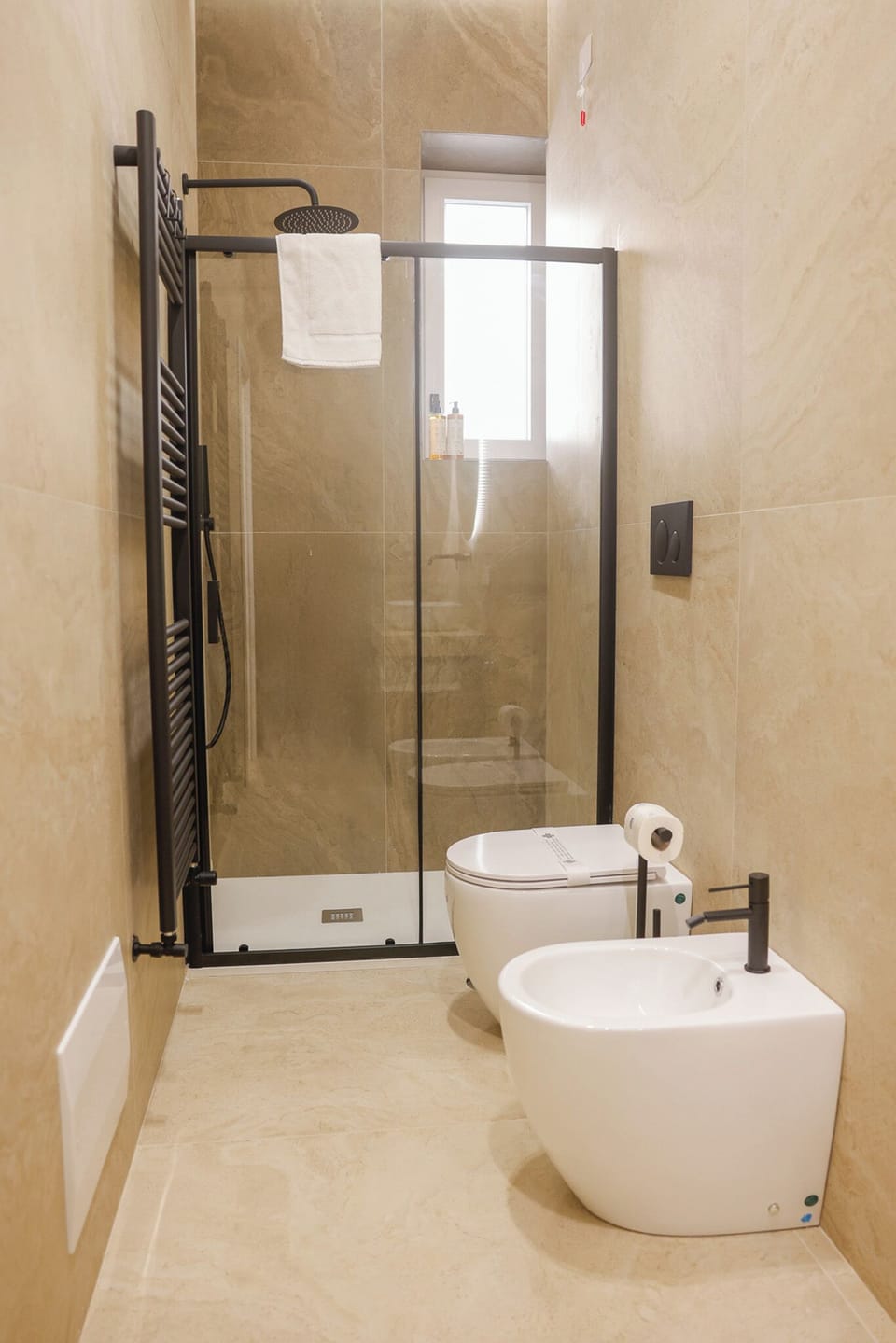 Luxury Quadruple Room, Balcony, City View | Bathroom | Shower, free toiletries, hair dryer, bathrobes