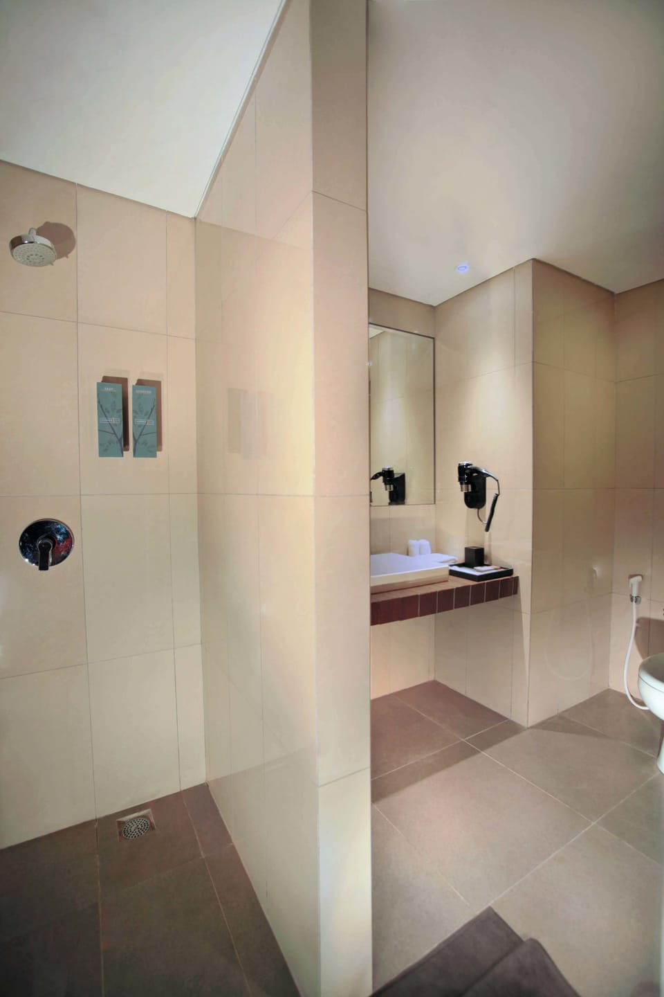 Free toiletries, hair dryer, towels